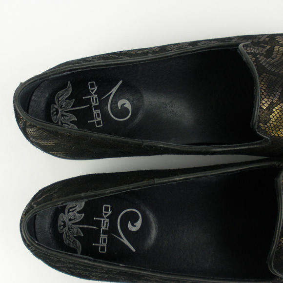 Dansko "Olivia" Snakeskin Pattern Flat Loafer Comfort Shoes - Picture 8 of 8